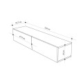 Έπιπλο τηλεόρασης επιτοίχιο Francy χρώμα sandstone 135x31,7x25εκ.