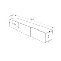 Έπιπλο τηλεόρασης επιτοίχιο Francy χρώμα ash green 180x30x30εκ.