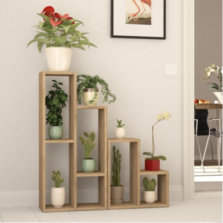 Ραφιέρα - Ανθοστήλη Sule χρώμα sapphire oak 84x20x89εκ.