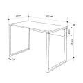 Γραφείο εργασίας Inna χρώμα sapphire oak - λευκό 100x60x75εκ.