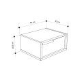 Κομοδίνο επιτοίχιο Eco χρώμα sandstone - light oak 40x33x18,5εκ.
