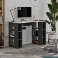 Γραφείο εργασίας Colmar χρώμα ανθρακί - λευκό 106x50x75εκ.