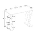 Γραφείο εργασίας Papillon χρώμα ανθρακί 106x50x75εκ