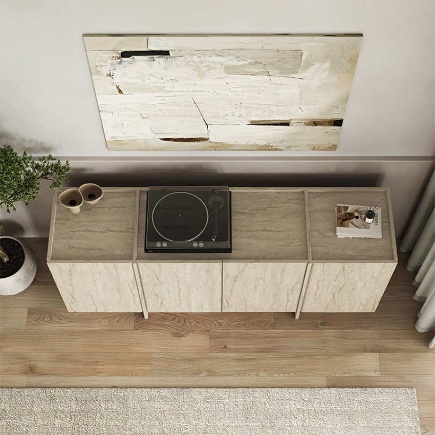 Μπουφές Dorma Travertine 180x45x80,2 εκ.