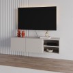 Έπιπλο τηλεόρασης επιτοίχιο Conrad χρώμα sandstone 140x35x38εκ.