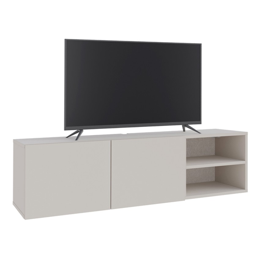 Έπιπλο τηλεόρασης επιτοίχιο Conrad χρώμα sandstone 140x35x38εκ.