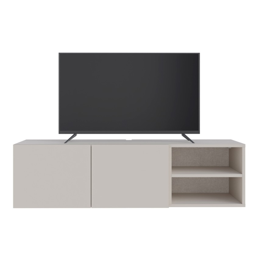 Έπιπλο τηλεόρασης επιτοίχιο Conrad χρώμα sandstone 140x35x38εκ.