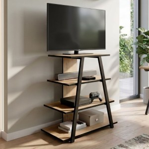 Έπιπλο τηλεόρασης Lyno χρώμα sapphire oak 70,4x54x80εκ.