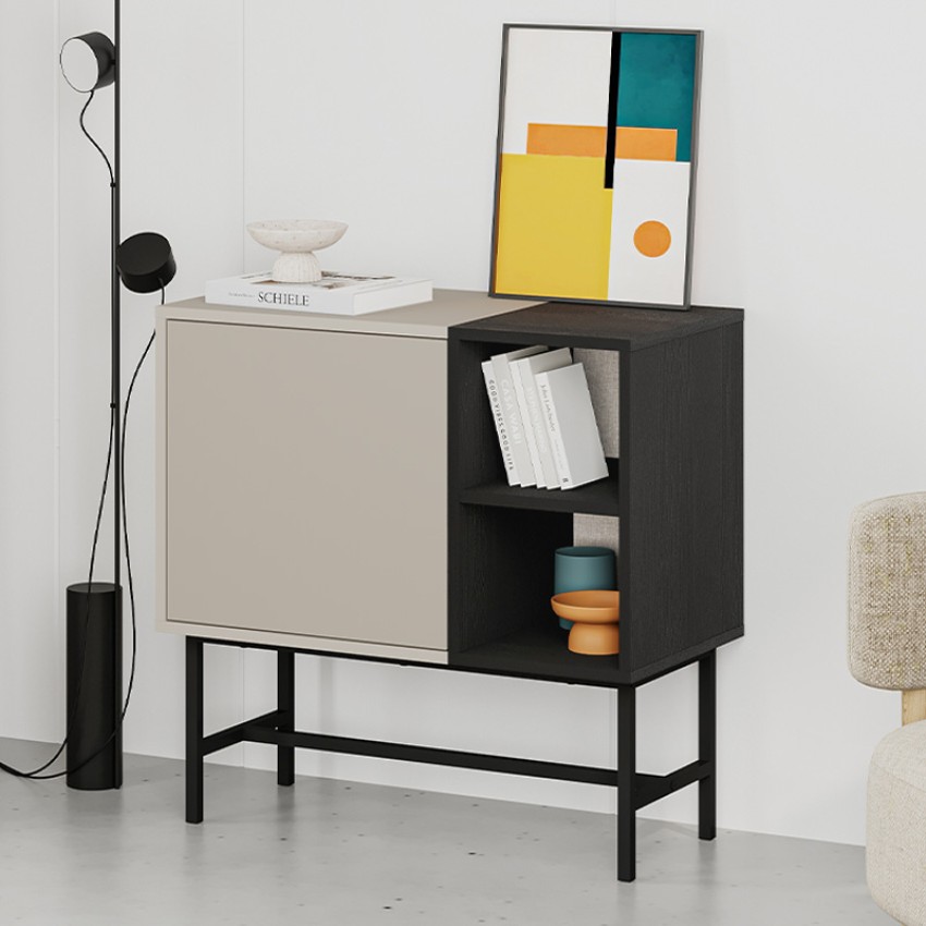 Compact Μπουφές με Μεταλλικά Πόδια και Modern Design