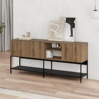 Μπουφές Amira Καρυδί Ud - Black Wood 180x40x80 εκ.