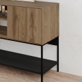 Μπουφές Amira Καρυδί Ud - Black Wood 180x40x80 εκ.