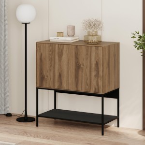 Μπουφές Amira Καρυδί Ud - Black Wood 80x40x90 εκ.