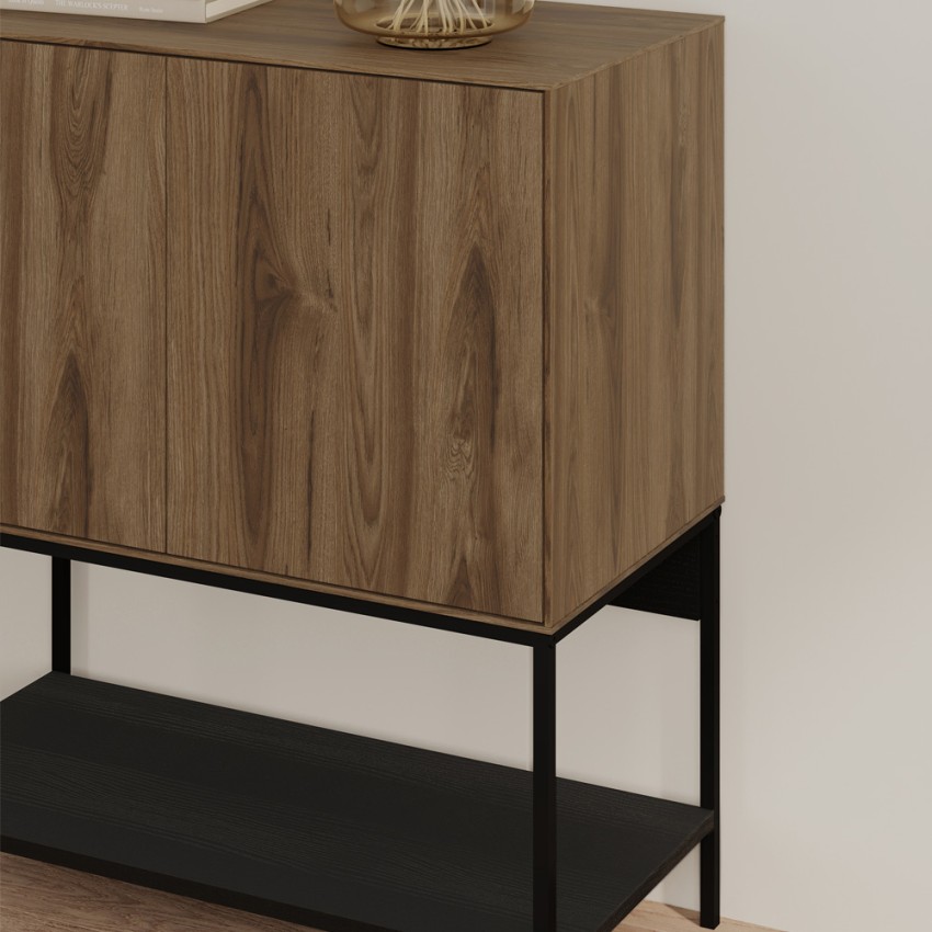 Μπουφές Amira Καρυδί Ud - Black Wood 80x40x90 εκ.
