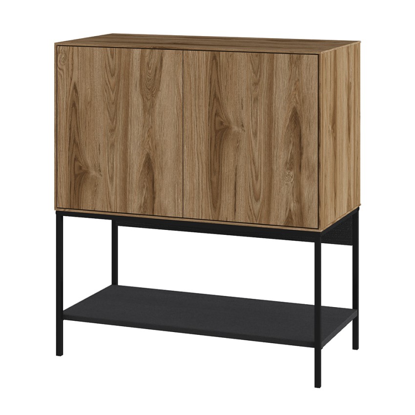 Μπουφές Amira Καρυδί Ud - Black Wood 80x40x90 εκ.