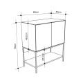 Μπουφές Amira Καρυδί Ud - Black Wood 80x40x90 εκ.