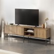 Έπιπλο Τηλεόρασης Amira Καρυδί UD - Black Wood 180x35x55εκ.