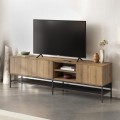 Έπιπλο Τηλεόρασης Amira Καρυδί UD - Black Wood 180x35x55εκ.