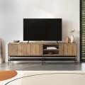 Έπιπλο Τηλεόρασης Amira Καρυδί UD - Black Wood 180x35x55εκ.