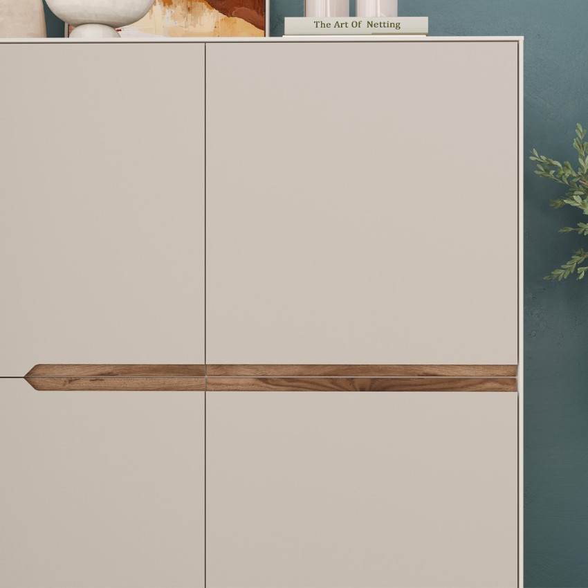 Μπουφές Arch Ψηλός Sandstone - Καρυδί Ud 98x40x120,5 εκ.