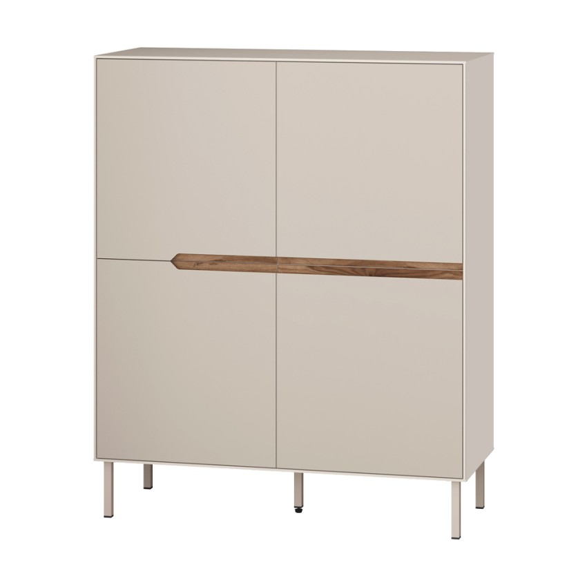 Μπουφές Arch Ψηλός Sandstone - Καρυδί Ud 98x40x120,5 εκ.