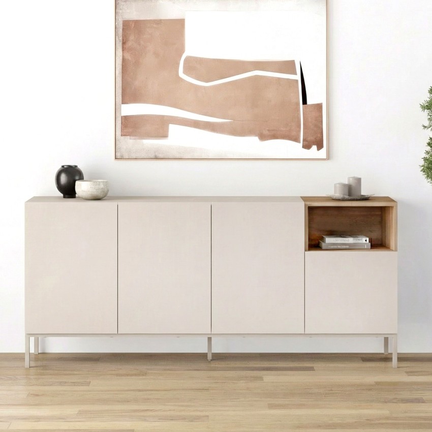 Μπουφές Cailin Sandstone - Sepet Oak 180x41,8x80 εκ.