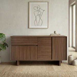 Μπουφές Capri χρώμα καρυδί milano 146x45x76,5εκ.