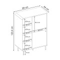 Μπουφές Colia Ψηλός Sepet Oak 85x44x120,4 εκ.
