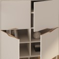 Μπουφές Marquise Ψηλός Sandstone - Καρυδί Ud 98x40x120 εκ.