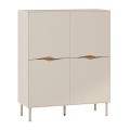Μπουφές Marquise Ψηλός Sandstone - Καρυδί Ud 98x40x120 εκ.