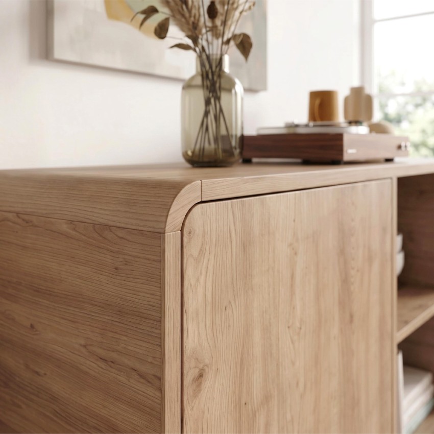 Μπουφές Doro Sepet Oak Curved 150,2x39x81 εκ.