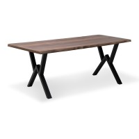 Τραπέζι Walter Mdf - μεταλλικό χρώμα καρυδί 160x80x75εκ.