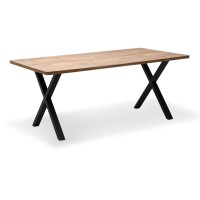 Τραπέζι Jeremy Mdf - μεταλλικό χρώμα ακακίας 160x80x75εκ.