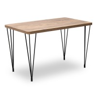 Τραπέζι Roger Mdf - μεταλλικό χρώμα ακακίας 120x70x75εκ.