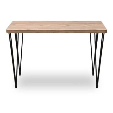 Τραπέζι Roger Mdf - μεταλλικό χρώμα ακακίας 120x70x75εκ.