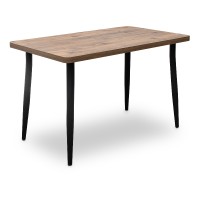 Τραπέζι Levico Mdf - μεταλλικό χρώμα ακακίας 120x70x75εκ.