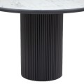 Τραπέζι Borno χρώμα μαύρο - λευκό εφέ μαρμάρου Ø115x79 εκ.