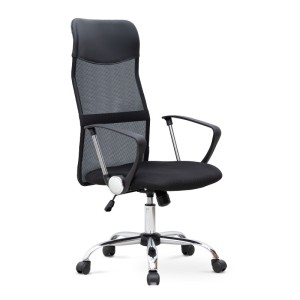 Καρέκλα γραφείου Marco με ύφασμα Mesh χρώμα μαύρο 62x59x110/120εκ.