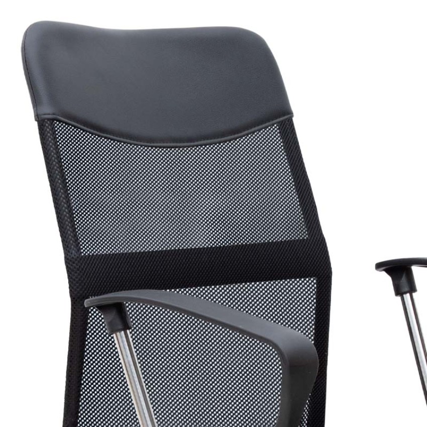 Καρέκλα γραφείου Franco με ύφασμα Mesh χρώμα μαύρο 59x57x95/105εκ.