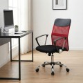 Καρέκλα γραφείου Franco με ύφασμα Mesh χρώμα κόκκινο - μαύρο 59x57x95/105εκ.