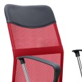 Καρέκλα γραφείου Franco με ύφασμα Mesh χρώμα κόκκινο - μαύρο 59x57x95/105εκ.