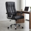 Καρέκλα γραφείου διευθυντική Vision από τεχνόδερμα χρώμα μαύρο 63x70x112/120εκ.