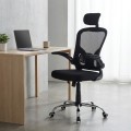 Καρέκλα γραφείου διευθυντική Falcon με ύφασμα Mesh χρώμα μαύρο 68x65x119/129εκ.