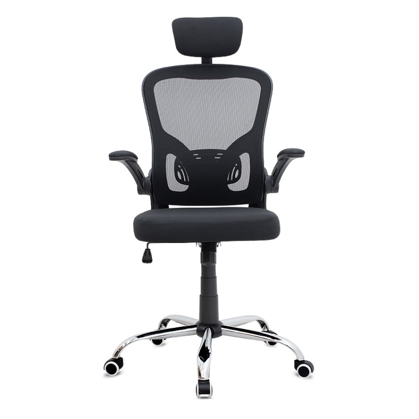 Καρέκλα γραφείου διευθυντική Falcon με ύφασμα Mesh χρώμα μαύρο 68x65x119/129εκ.