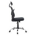 Καρέκλα γραφείου διευθυντική Falcon με ύφασμα Mesh χρώμα μαύρο 68x65x119/129εκ.