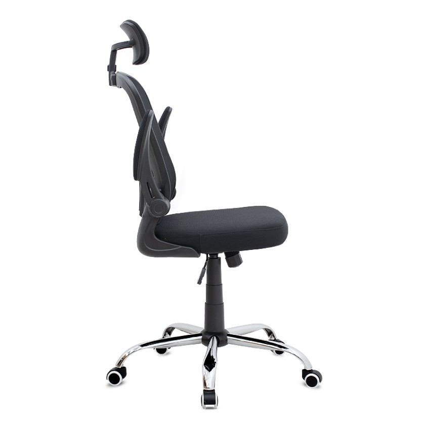 Καρέκλα γραφείου διευθυντική Falcon με ύφασμα Mesh χρώμα μαύρο 68x65x119/129εκ.