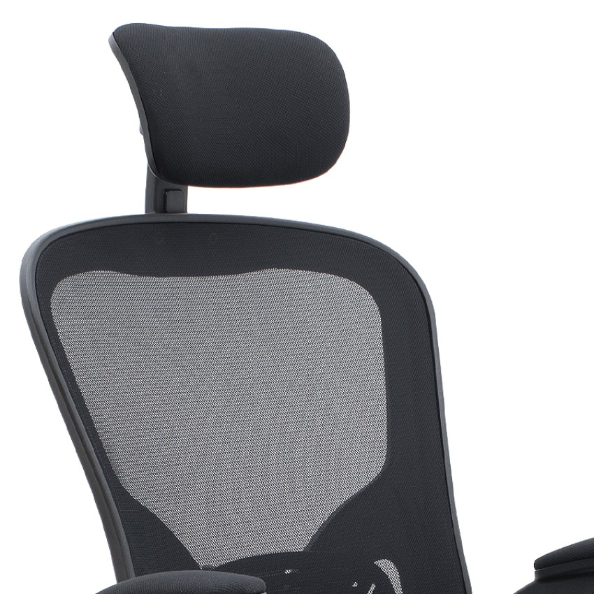 Καρέκλα γραφείου διευθυντική Falcon με ύφασμα Mesh χρώμα μαύρο 68x65x119/129εκ.