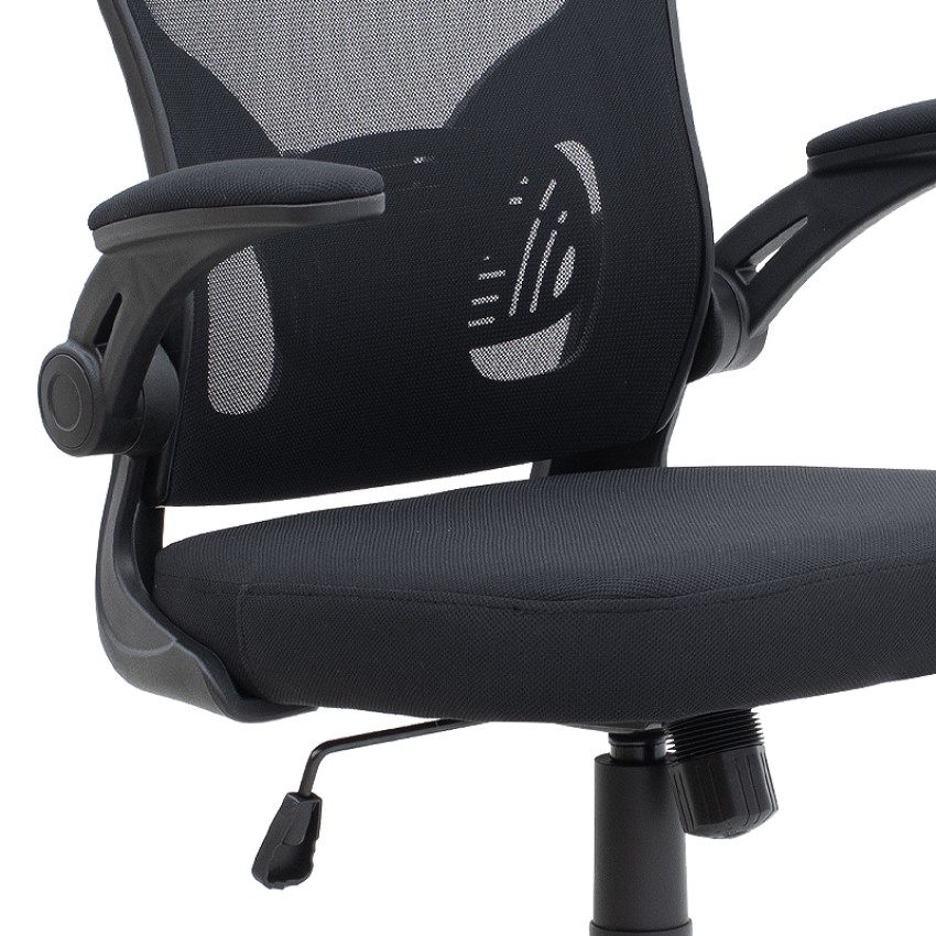 Καρέκλα γραφείου διευθυντική Falcon με ύφασμα Mesh χρώμα μαύρο 68x65x119/129εκ.