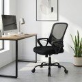 Καρέκλα γραφείου Freda με ύφασμα Mesh χρώμα μαύρο 65x65x90/100εκ.