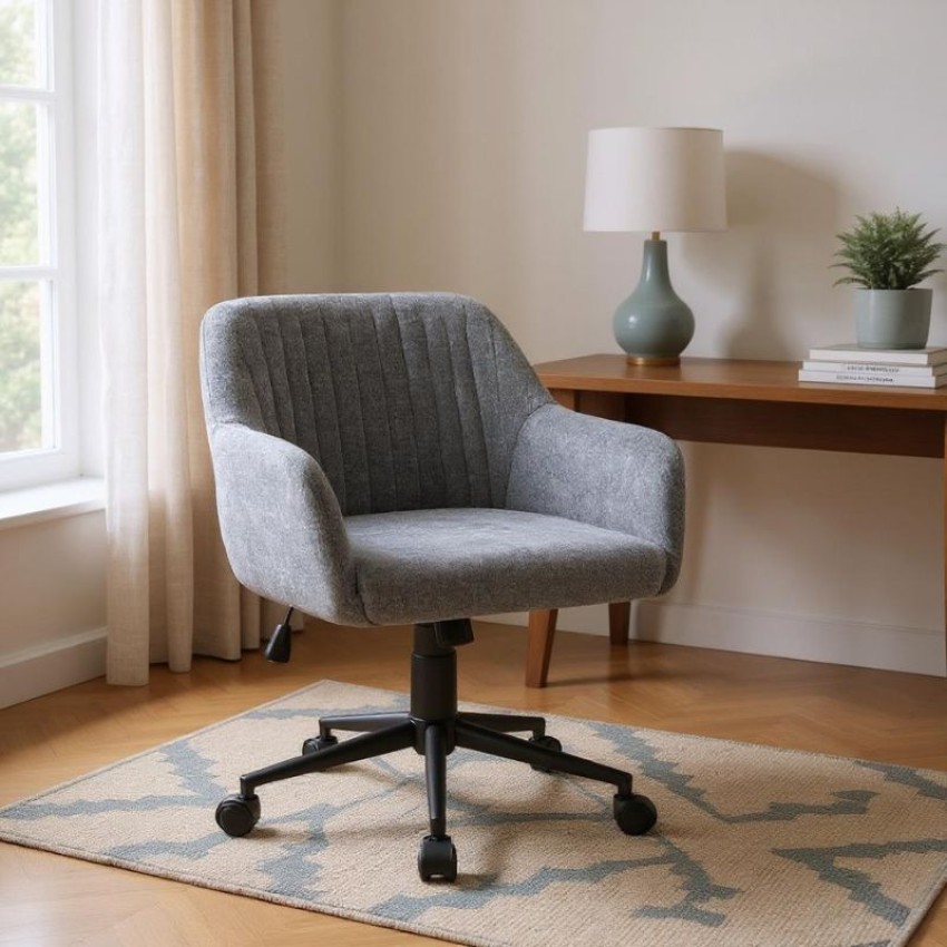 Καρέκλα γραφείου Alice υφασμάτινη χρώμα γκρι 61x61x80/90εκ.