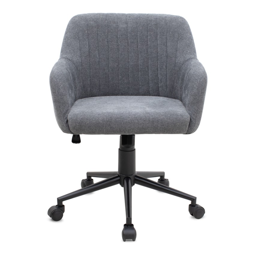Καρέκλα γραφείου Alice υφασμάτινη χρώμα γκρι 61x61x80/90εκ.